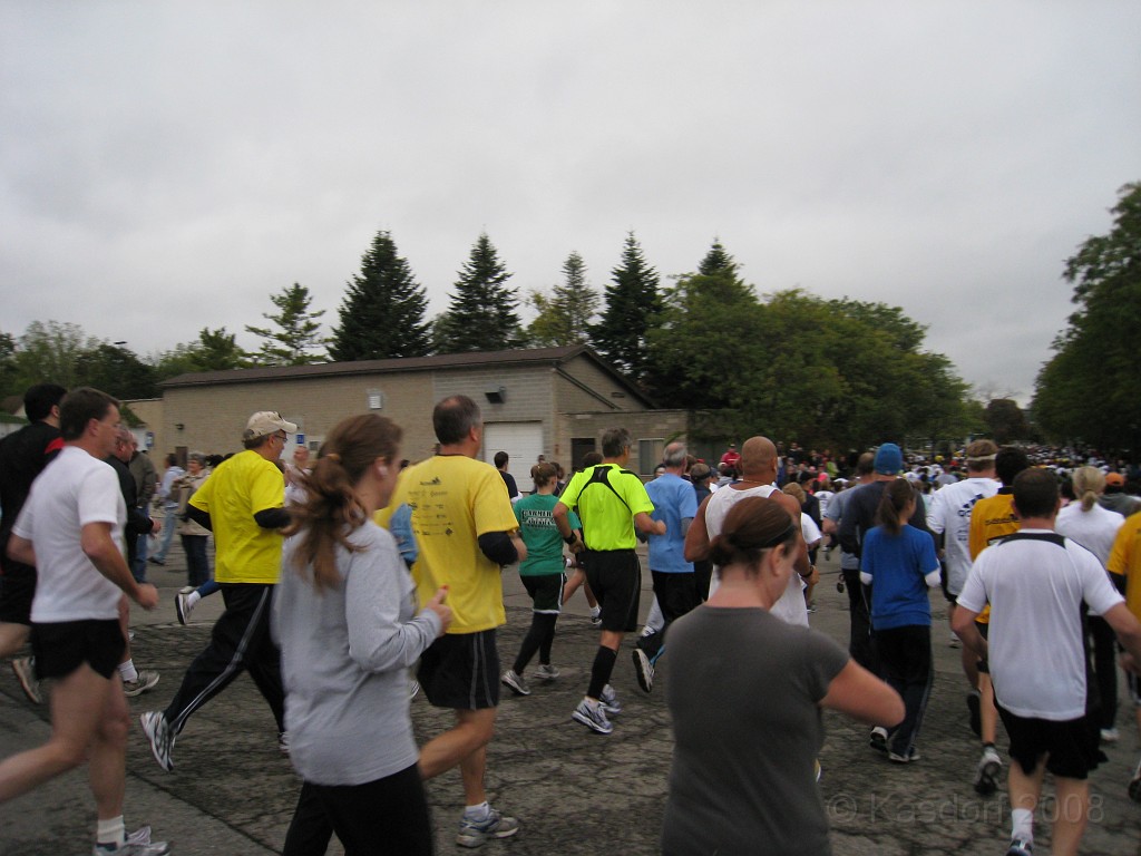 BHGH 2009 0126.jpg - The Big House Big Heat 5 and 10 K race. October 4, 2009 run in Ann Arbor Michigan finishes on the 50 yard line of the University of Michigan stadium.